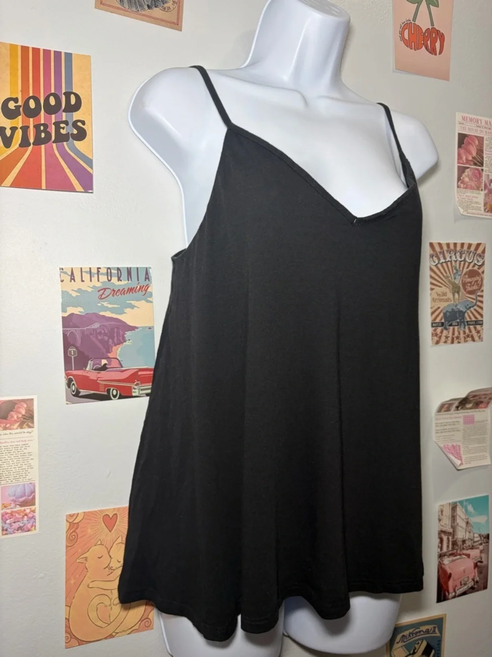 Victoria's Secret Black V-Neck Spaghetti Strap Camisole